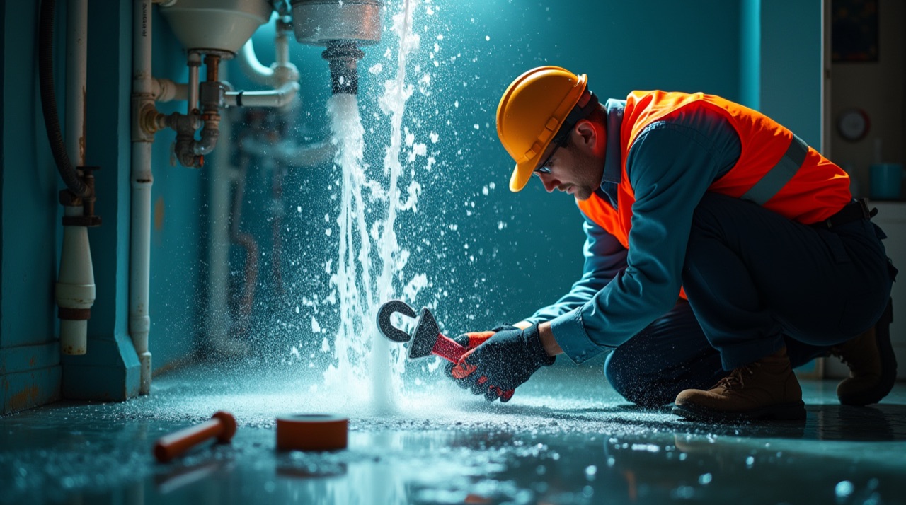 Appeler un plombier d'urgence pour stopper la fuite